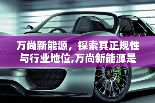 万尚新能源，探索其正规性与行业地位,万尚新能源是正规的吗，万尚新能源