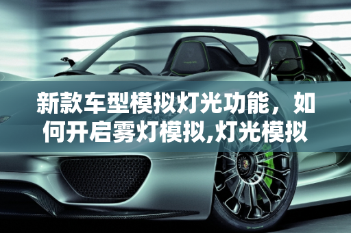 新款车型模拟灯光功能，如何开启雾灯模拟,灯光模拟雾灯怎么开，新款车型模拟灯光