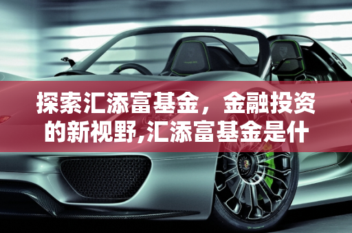 探索汇添富基金，金融投资的新视野,汇添富基金是什么意思