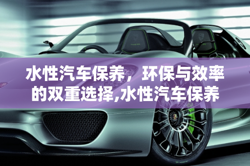 水性汽车保养，环保与效率的双重选择,水性汽车保养有必要吗