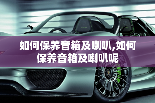 如何保养音箱及喇叭,如何保养音箱及喇叭呢