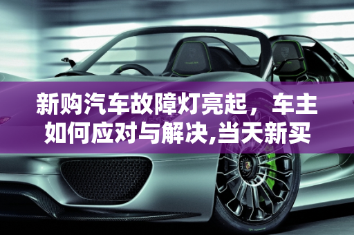 新购汽车故障灯亮起，车主如何应对与解决,当天新买汽车故障灯亮