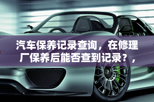 汽车保养记录查询，在修理厂保养后能否查到记录？,在修理厂做了保养能查到记录吗，汽车维护保养报告