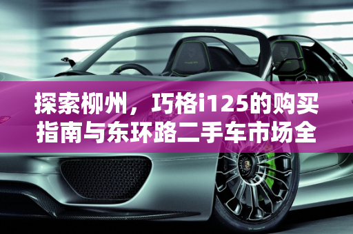 探索柳州，巧格i125的购买指南与东环路二手车市场全攻略,巧格i125柳州哪里有卖，柳州东环路二手车在哪买