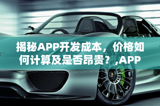 揭秘APP开发成本，价格如何计算及是否昂贵？,APP开发的价格是怎么算的，贵不贵啊