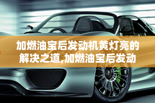 加燃油宝后发动机黄灯亮的解决之道,加燃油宝后发动机黄灯亮怎么消除
