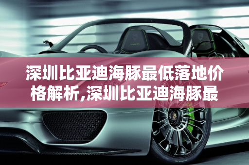 深圳比亚迪海豚最低落地价格解析,深圳比亚迪海豚最低落地价格