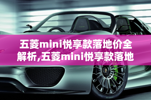 五菱mini悦享款落地价全解析,五菱mini悦享款落地价