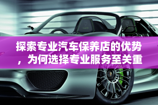 探索专业汽车保养店的优势，为何选择专业服务至关重要,找一家专业的汽车保养店有哪些好处？