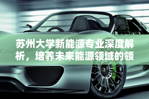 苏州大学新能源专业深度解析，培养未来能源领域的领军人才,苏州大学新能源专业怎么样