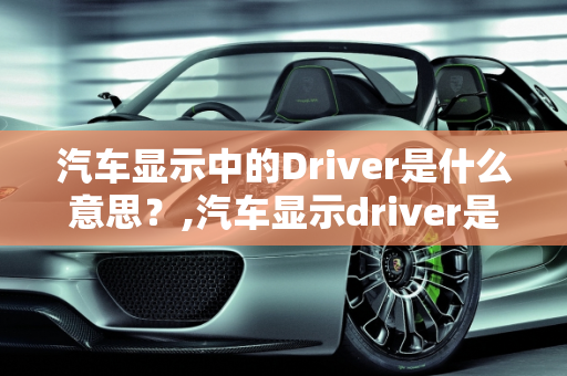 汽车显示中的Driver是什么意思？,汽车显示driver是什么意思